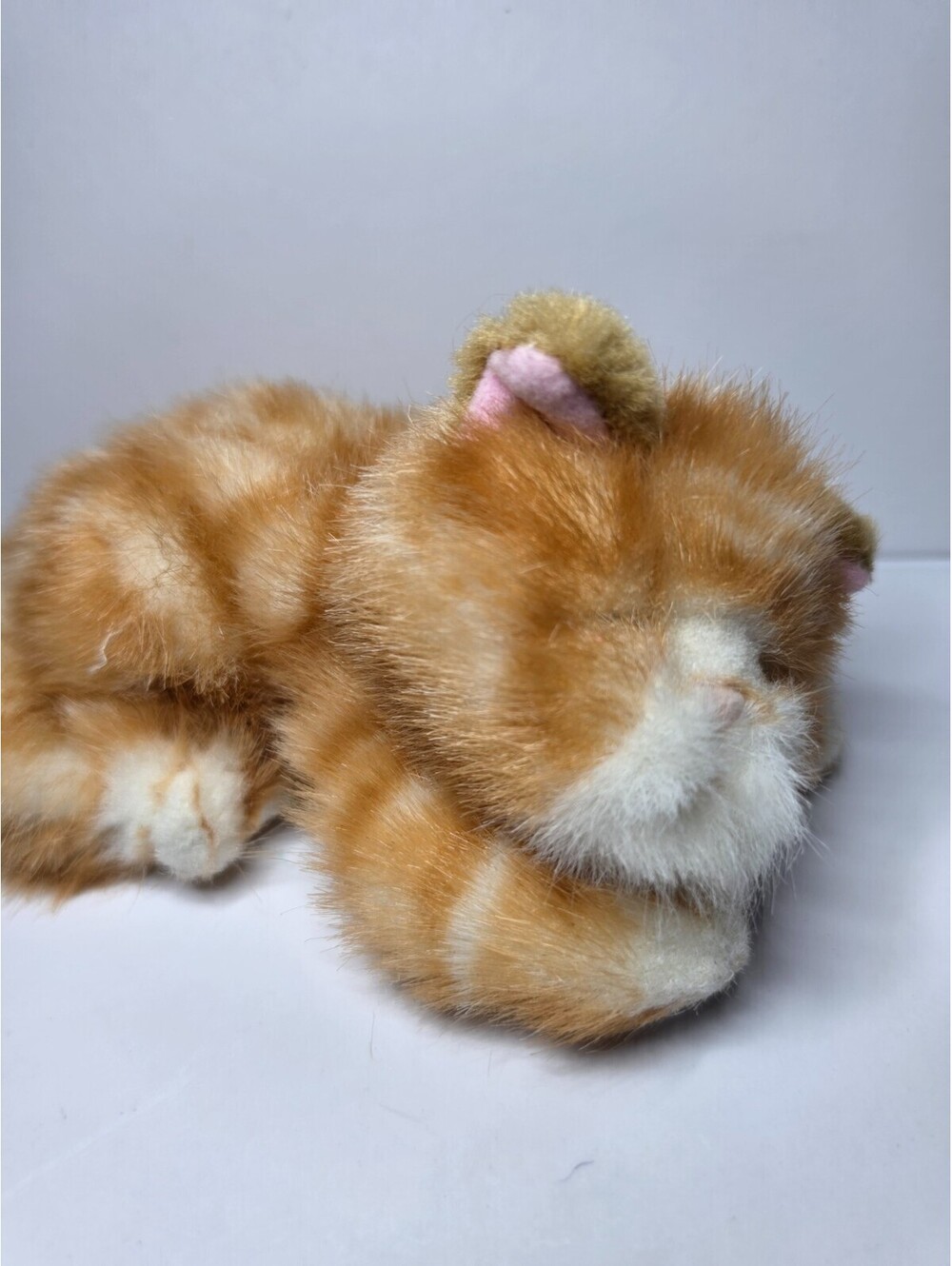 Vtg Russ Plush Cat PEACHES 7” Orange White Striped Tabby Stuffed Animal